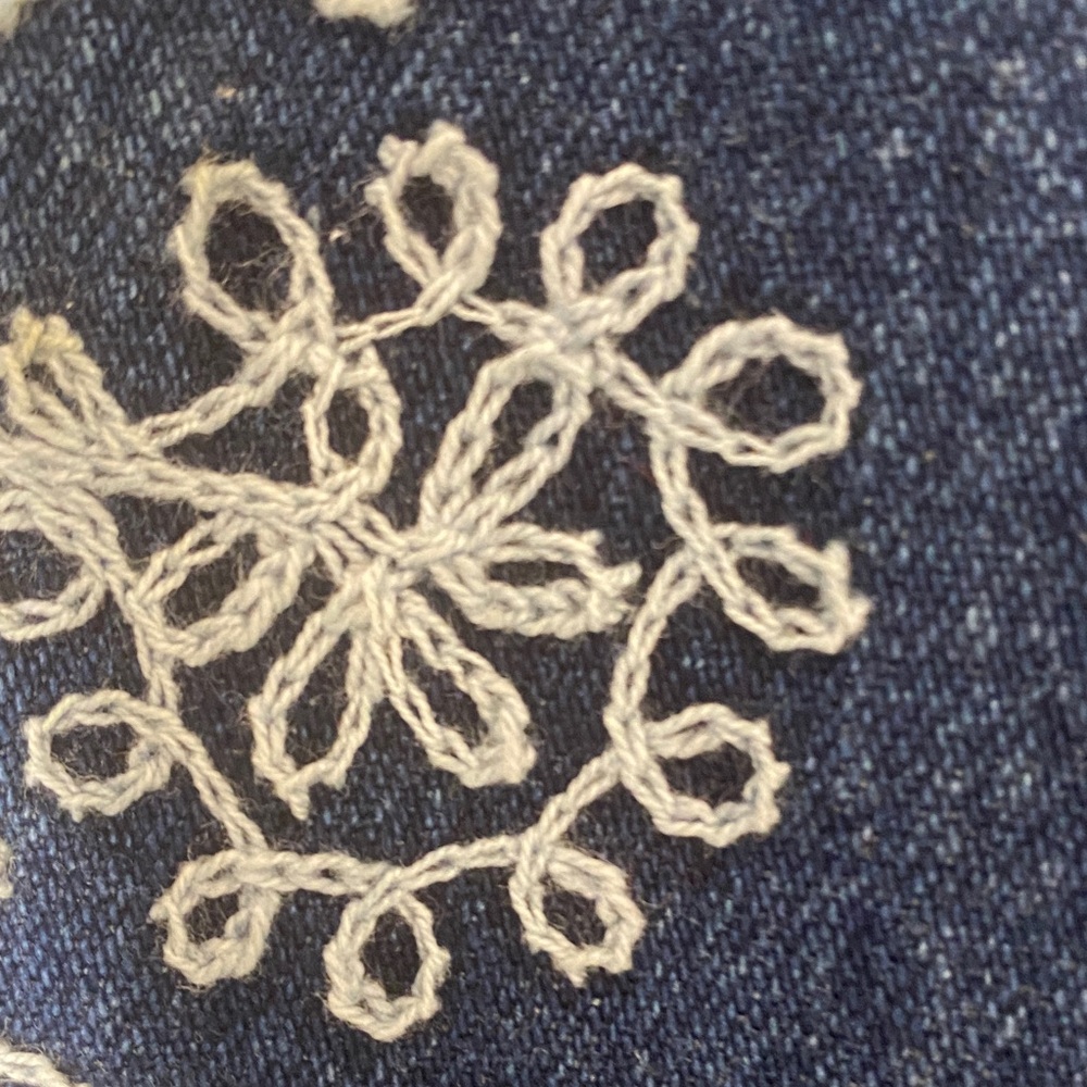Embroidered Vintage Easy Denim Vest Bohemian/Western Country Attire Layering - Picture 3 of 8